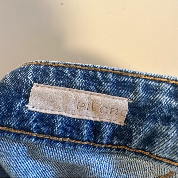 Anthropologie Pilcro Crop Medium Wash The Yaya Mid-Rise Crop Flare Denim Jeans - Picture 5 of 11